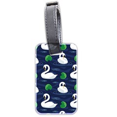 Swan Pattern Elegant Design Luggage Tag (two Sides) by Bangk1t