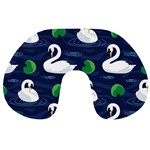 Swan Pattern Elegant Design Travel Neck Pillow Front