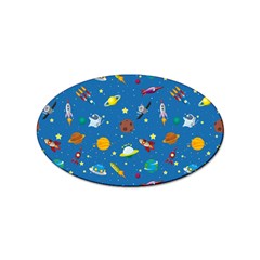 Space Rocket Solar System Pattern Sticker Oval (10 Pack) by Bangk1t