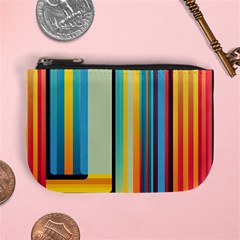 Colorful Rainbow Striped Pattern Stripes Background Mini Coin Purse by Bangk1t