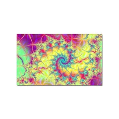 Fractal Spiral Abstract Background Vortex Yellow Sticker (rectangular) by Bangk1t