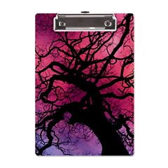 Trees Silhouette Sky Clouds Sunset A5 Acrylic Clipboard by Bangk1t