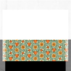 Floral Pattern Rectangular Jigsaw Puzzl by Amaryn4rt