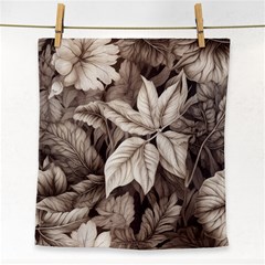 Plant Leaves Pattern Face Towel by Amaryn4rt