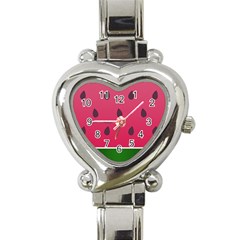 Watermelon Fruit Summer Red Fresh Food Healthy Heart Italian Charm Watch by pakminggu