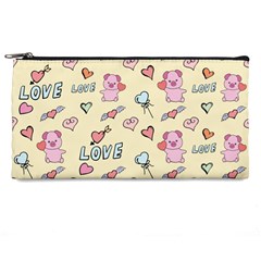 Pig Animal Love Romance Seamless Texture Pattern Pencil Case by pakminggu