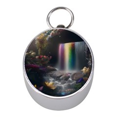 Waterfall Rainbow Mini Silver Compasses by Ravend