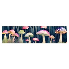 Mushroom Fungus Oblong Satin Scarf (16  X 60 ) by Ravend