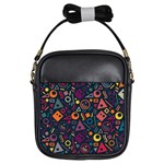 Doodle Pattern Girls Sling Bag Front