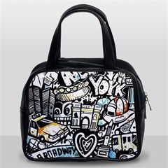 New York City Nyc Broadway Doodle Art Classic Handbag (two Sides) by Grandong