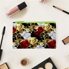 Roses Seamless Pattern Cosmetic Bag (xs) by Grandong