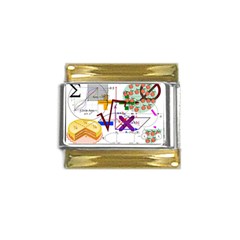 Mathematics Formula Physics School Gold Trim Italian Charm (9mm) by Grandong