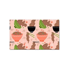 Japanese Street Food Soba Noodle In Bowl Pattern Sticker Rectangular (100 Pack) by Grandong