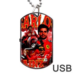 Carlos Sainz Dog Tag Usb Flash (one Side) by Boster123