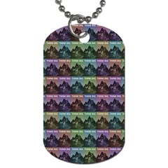 Inspirational Think Big Concept Pattern Dog Tag (one Side) by dflcprintsclothing