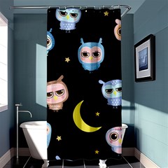 Cute-owl-doodles-with-moon-star-seamless-pattern Shower Curtain 36  X 72  (stall)  by pakminggu