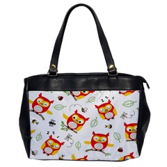 Seamless-pattern-vector-owl-cartoon-with-bugs Oversize Office Handbag by pakminggu