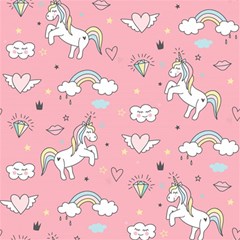 Cute-unicorn-seamless-pattern Play Mat (rectangle) by pakminggu