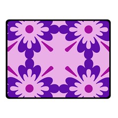 Pink And Purple Flowers Pattern Fleece Blanket (small) by shoopshirt