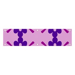 Pink And Purple Flowers Pattern Banner And Sign 4  X 1  by shoopshirt