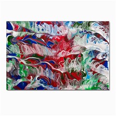 Abstract Waves Postcard 4 x 6  (pkg Of 10) by kaleidomarblingart