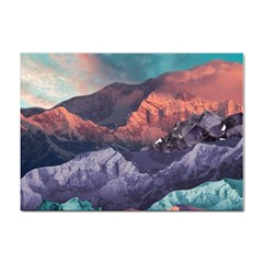 Adventure Psychedelic Mountain Sticker A4 (100 Pack) by uniart180623