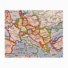 Vintage World Map Europe Globe Country State Small Glasses Cloth (2 Sides) by Grandong