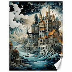 Castle Storm Sea Canvas 12  X 16  by pakminggu