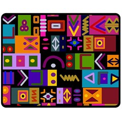 Abstract A Colorful Modern Illustration--- Fleece Blanket (medium) by Bedest