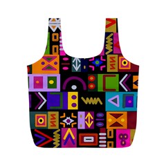 Abstract A Colorful Modern Illustration--- Full Print Recycle Bag (m) by Bedest