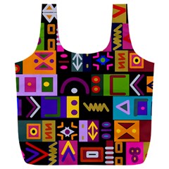 Abstract A Colorful Modern Illustration--- Full Print Recycle Bag (xxxl) by Bedest