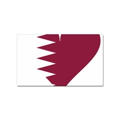 Heart-love-flag-qatar Sticker Rectangular (10 Pack) by Bedest