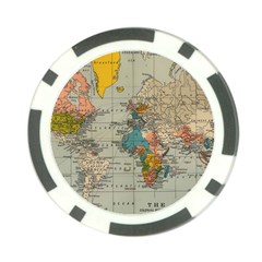 Vintage World Map Poker Chip Card Guard (10 Pack) by pakminggu