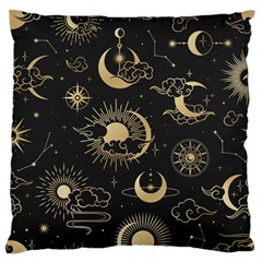 Asian Seamless Pattern With Clouds Moon Sun Stars Vector Collection Oriental Chinese Japanese Korean Large Premium Plush Fleece Cushion Case (two Sides) by pakminggu