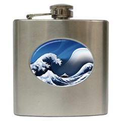 The Great Wave Off Kanagawa Hip Flask (6 Oz) by pakminggu