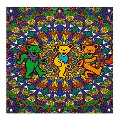 Dead Dancing Bears Grateful Dead Pattern Banner And Sign 4  X 4  by Grandong