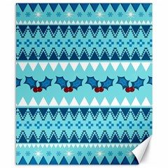 Blue Christmas Vintage Ethnic Seamless Pattern Canvas 8  X 10  by Bedest