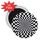 Optical-illusion-chessboard-tunnel 2.25  Magnets (10 pack)  Front