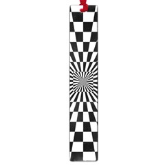 Optical-illusion-chessboard-tunnel Large Book Marks by Bedest