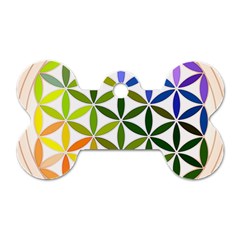 Mandala Rainbow Colorful Dog Tag Bone (two Sides) by Bedest