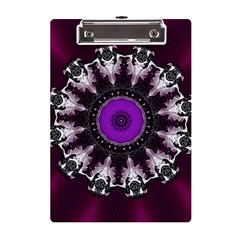 Kaleidoscope-round-circle-geometry A5 Acrylic Clipboard by Bedest