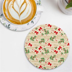 Christmas-paper-scrapbooking-- Uv Print Round Tile Coaster by Bedest