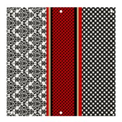 Background-damask-red-black Banner And Sign 4  X 4  by Bedest