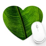 Green-leaf-plant-freshness-color Heart Mousepad Front