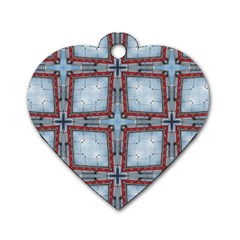 Pattern-cross-geometric-shape Dog Tag Heart (one Side) by Bedest