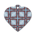 Pattern-cross-geometric-shape Dog Tag Heart (Two Sides) Front