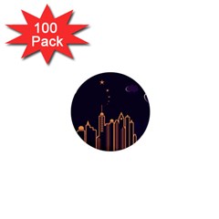 Skyscraper Town Urban Towers 1  Mini Buttons (100 Pack)  by pakminggu