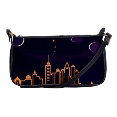 Skyscraper Town Urban Towers Shoulder Clutch Bag by pakminggu