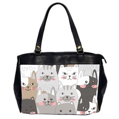 Cute Cats Seamless Pattern Oversize Office Handbag (2 Sides) by pakminggu