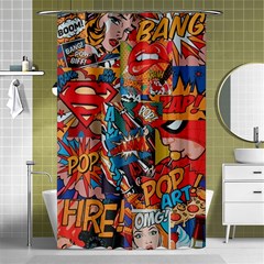 Comic Cartoon Pattern Shower Curtain 48  X 72  (small)  by pakminggu